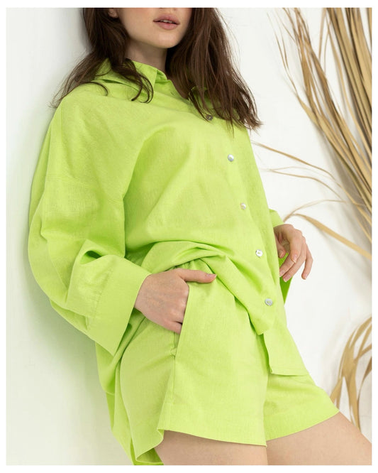 PULL ON SHORTS///BRIGHT GREEN